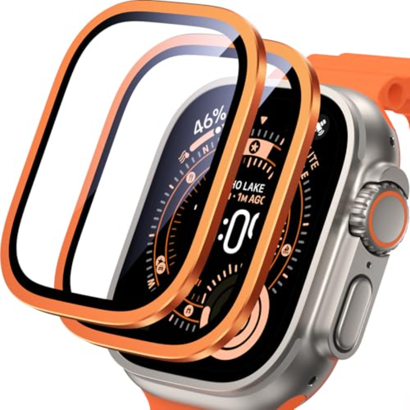 2PCS HD Metal Tempered Glass F - Smartwatch Case review and price