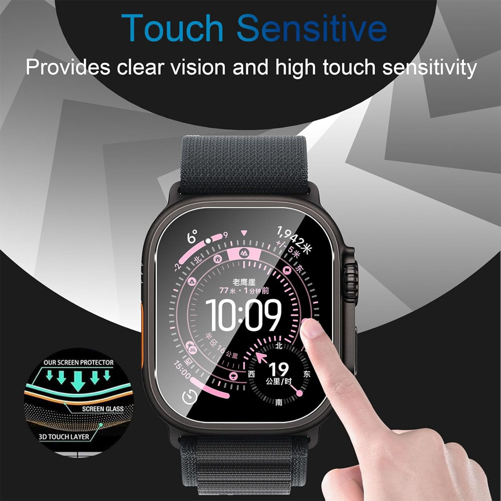 Tempered Glass For Apple Watch - Smartwatch Case review and price
