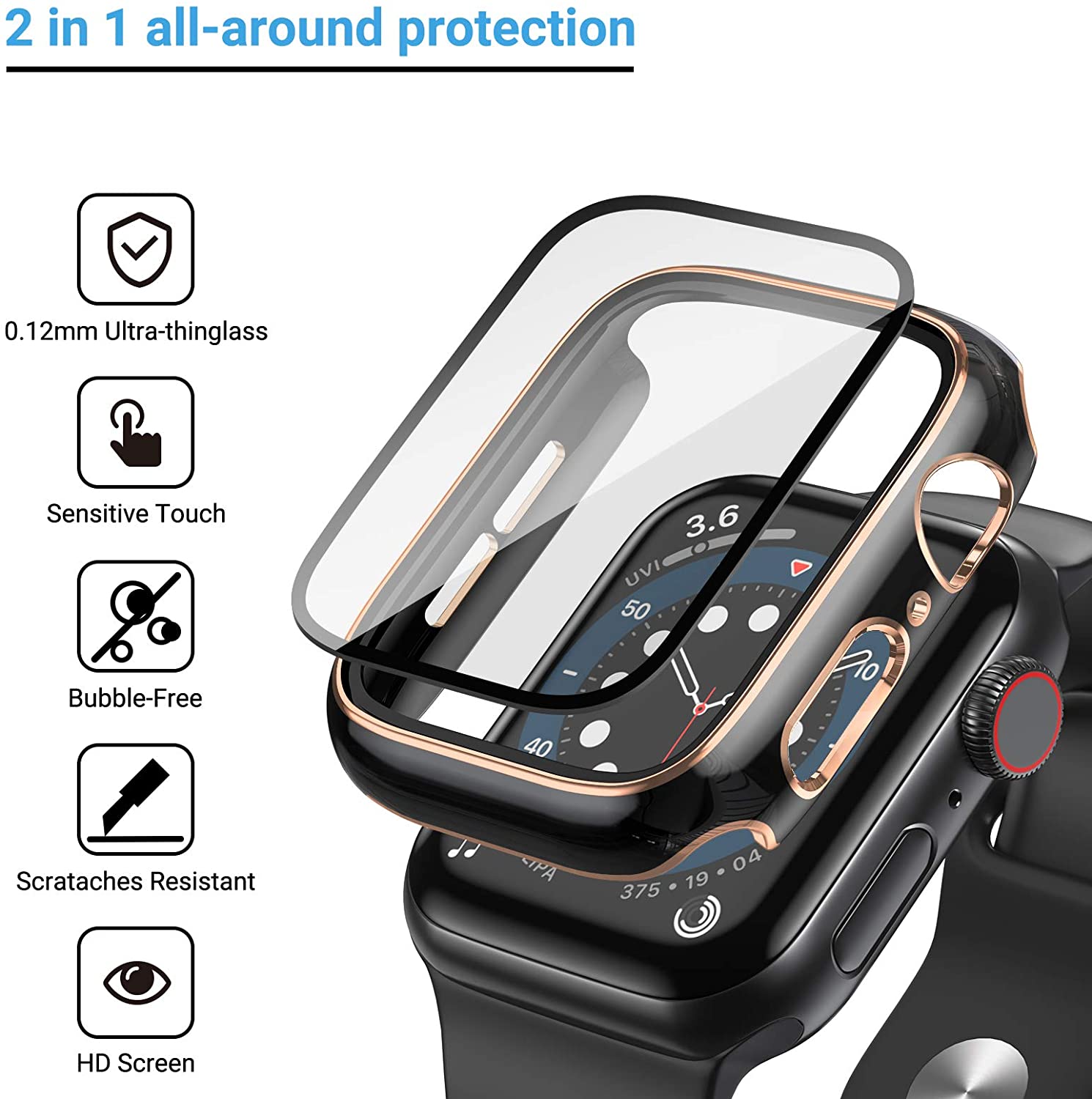 Glass+Cover For Apple Watch 9  - Smartwatch Band Accessories review and price