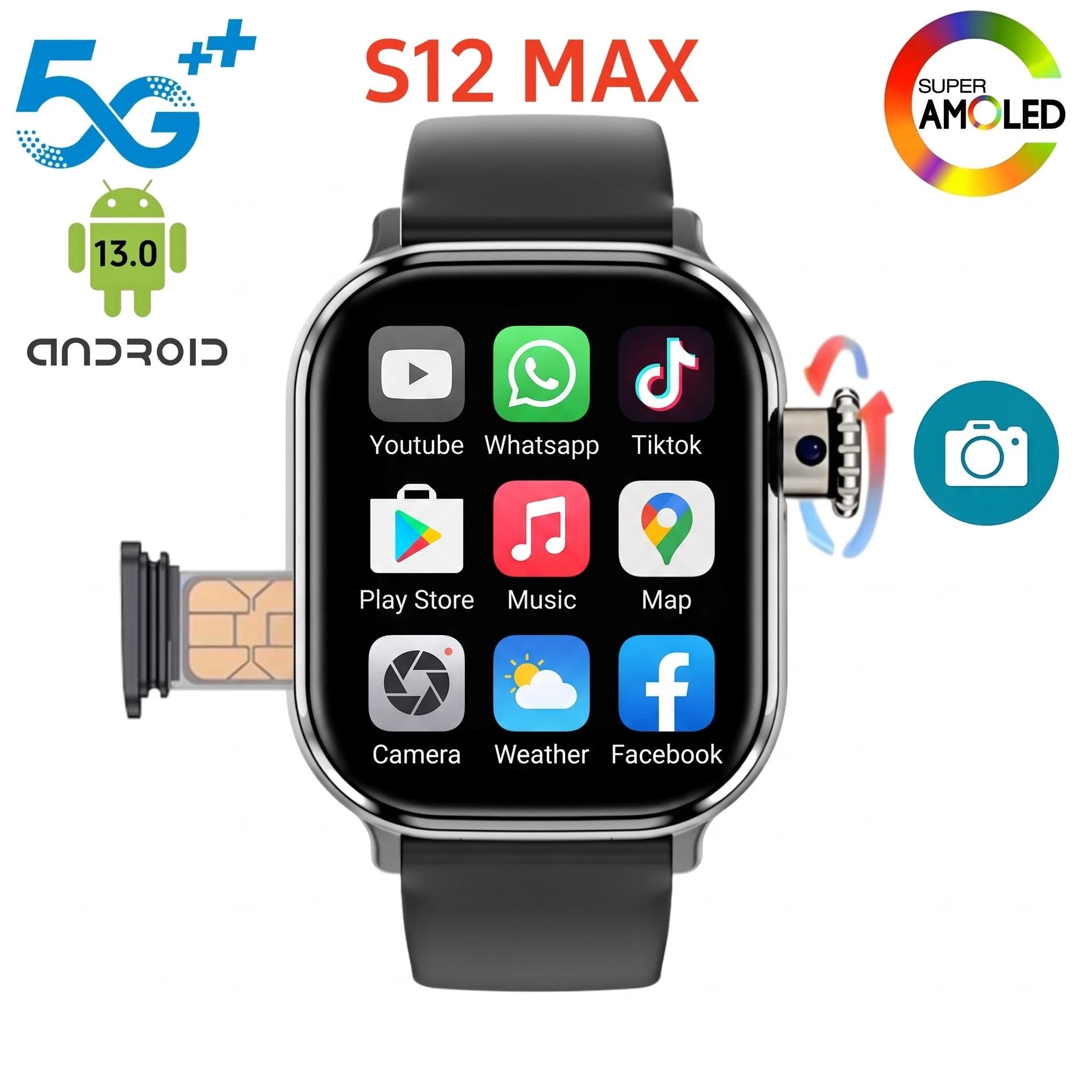 S12 Smartwatch Amoled 5G LTE A - Smartwatch Store review and price