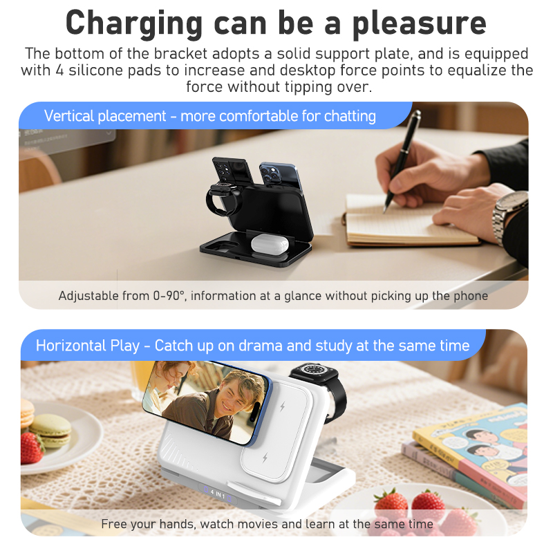 4 in 1 Dual Phone Wireless Cha - Smartwatch Ac review and price