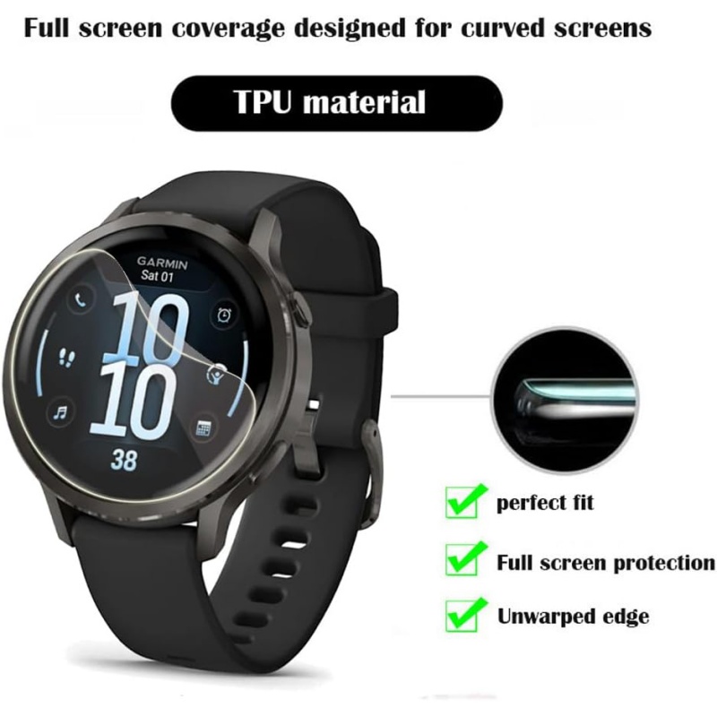 1-3PCS Soft Screen Protector F - Garmin Smartwatch Accessories review and price