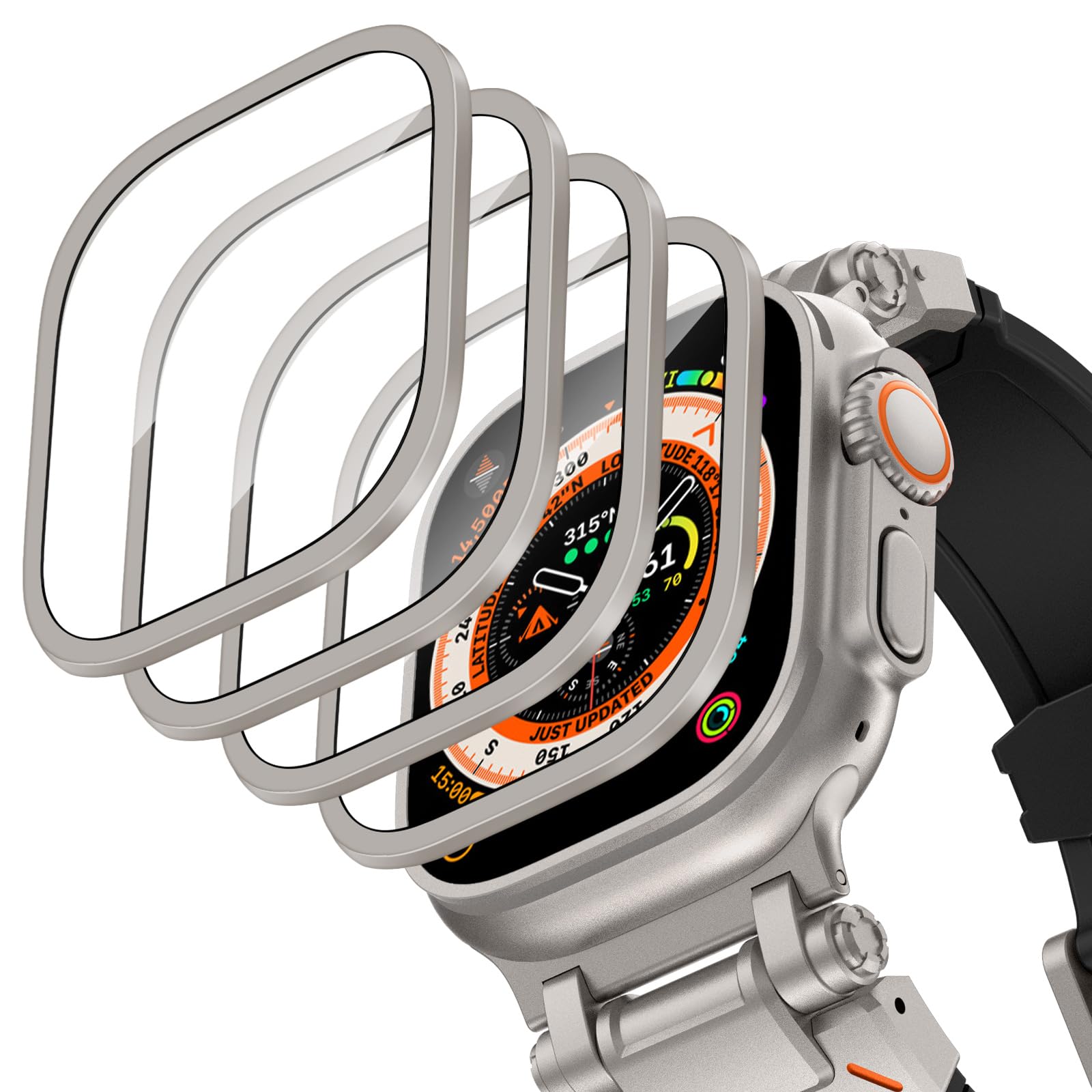 Aluminium Alloy Case+Tempered  - Smartwatch Case review and price